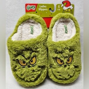 Dr. Seuss The Grinch Happy Wholidays Ladies Slippers Size Small (5/6)